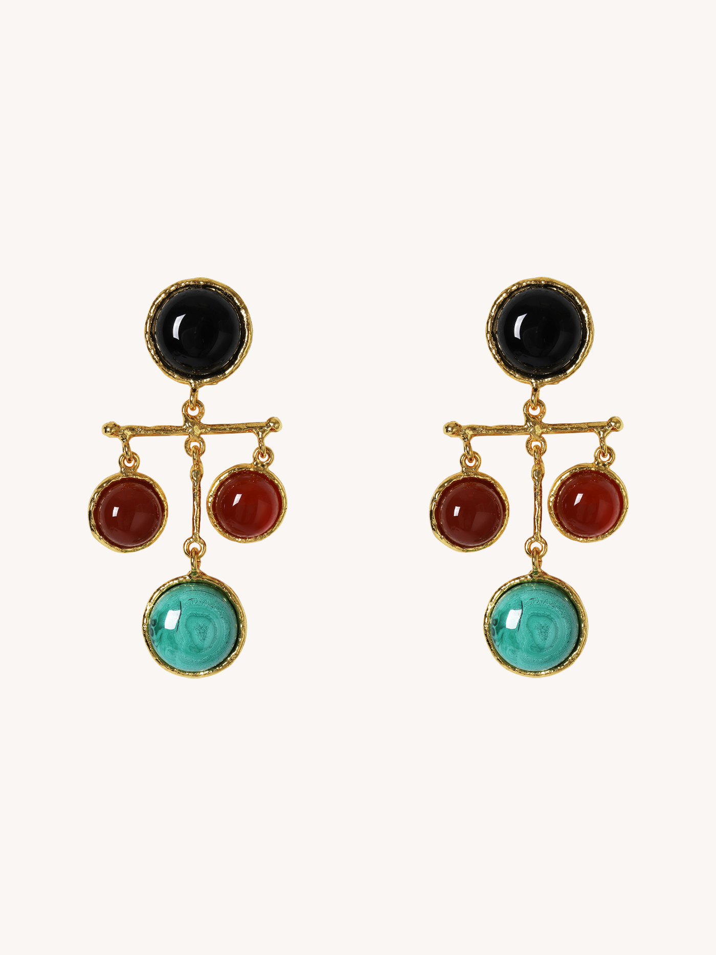 Libra Earrings in Black Onyx