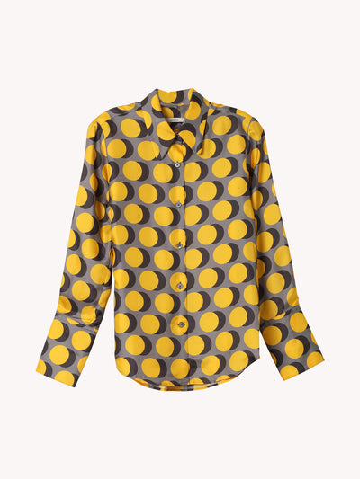 Dot Print Silk Shirt