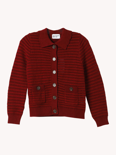 Striped Mesh Cardigan