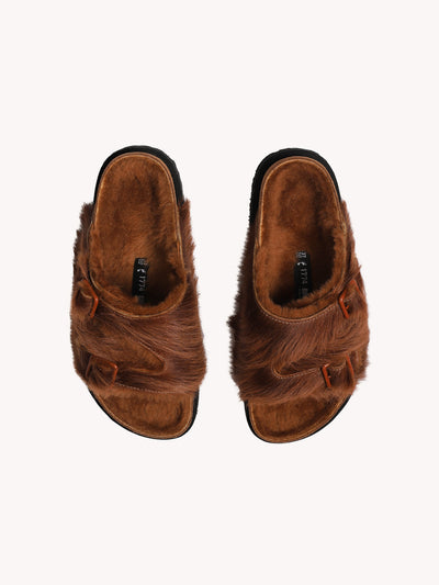 Zurich Pony Shearling Sandal