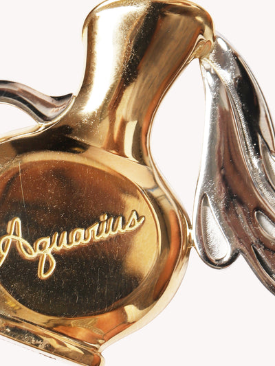 LARGE AQUARIUS ZODIAC PENDANT NECKLACE