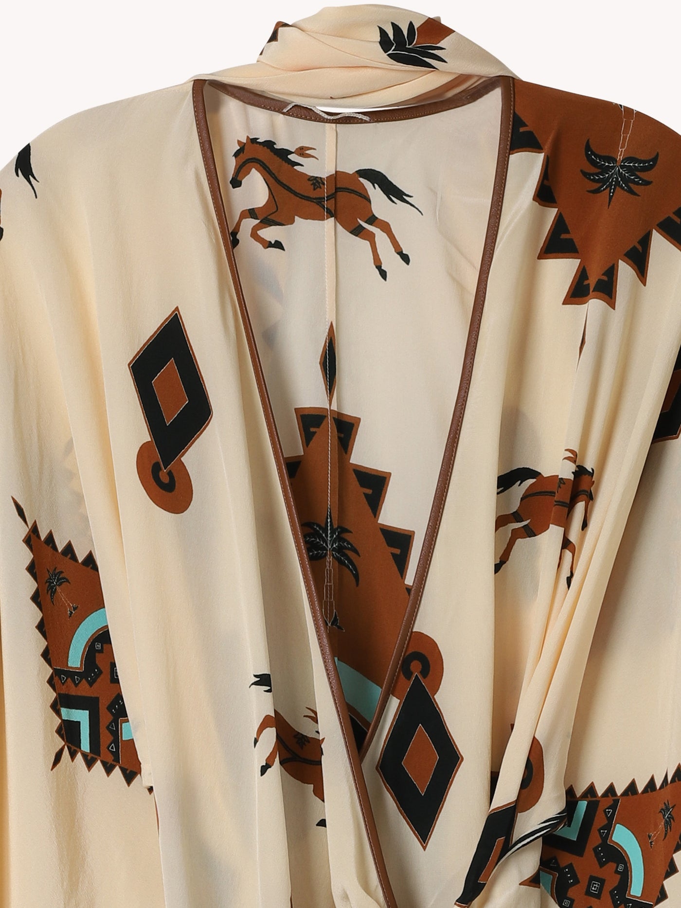 SILK ECRU OLLANTAY WRAP DRESS