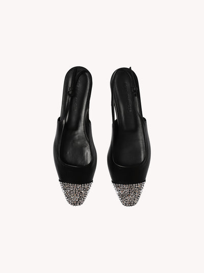 Tia Crystal Slingback Flat