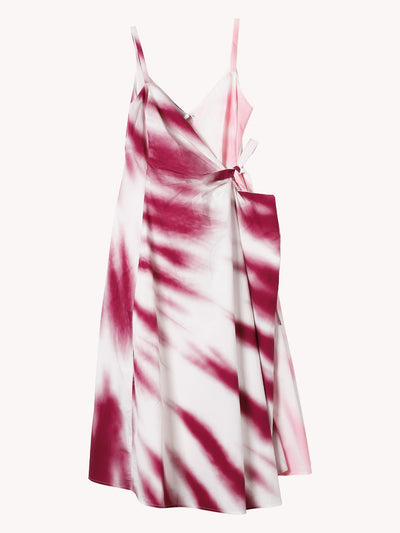 THAT'S A WRAP! DRESS IN TIE-DYE COTTON POPLIN