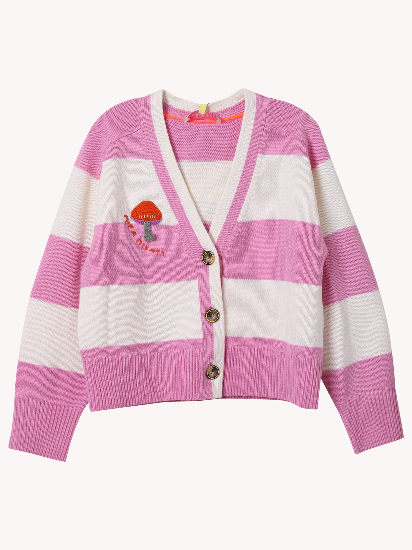 PINK STRIPE CARDIGAN