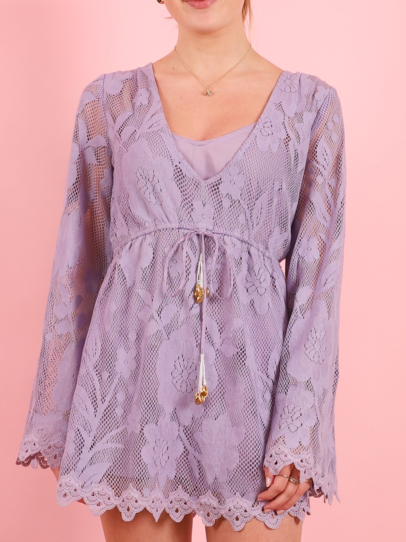 Long Sleeve Coverup Dress