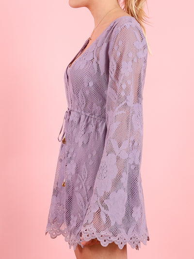 Long Sleeve Coverup Dress