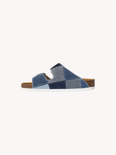 Patchwork Sandal in Denim