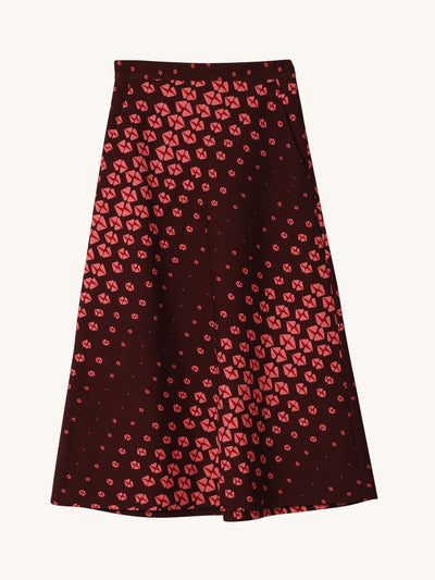 Merlot Printed Skirt