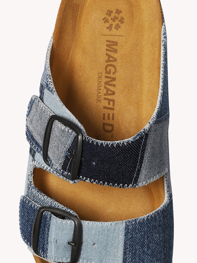 Patchwork Sandal in Denim