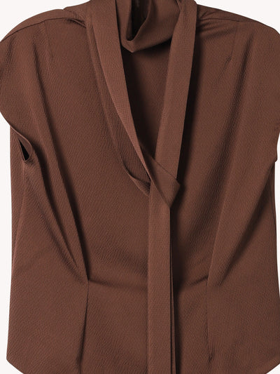 RIBBON NECK BLOUSE