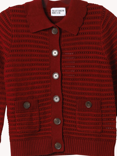 Striped Mesh Cardigan