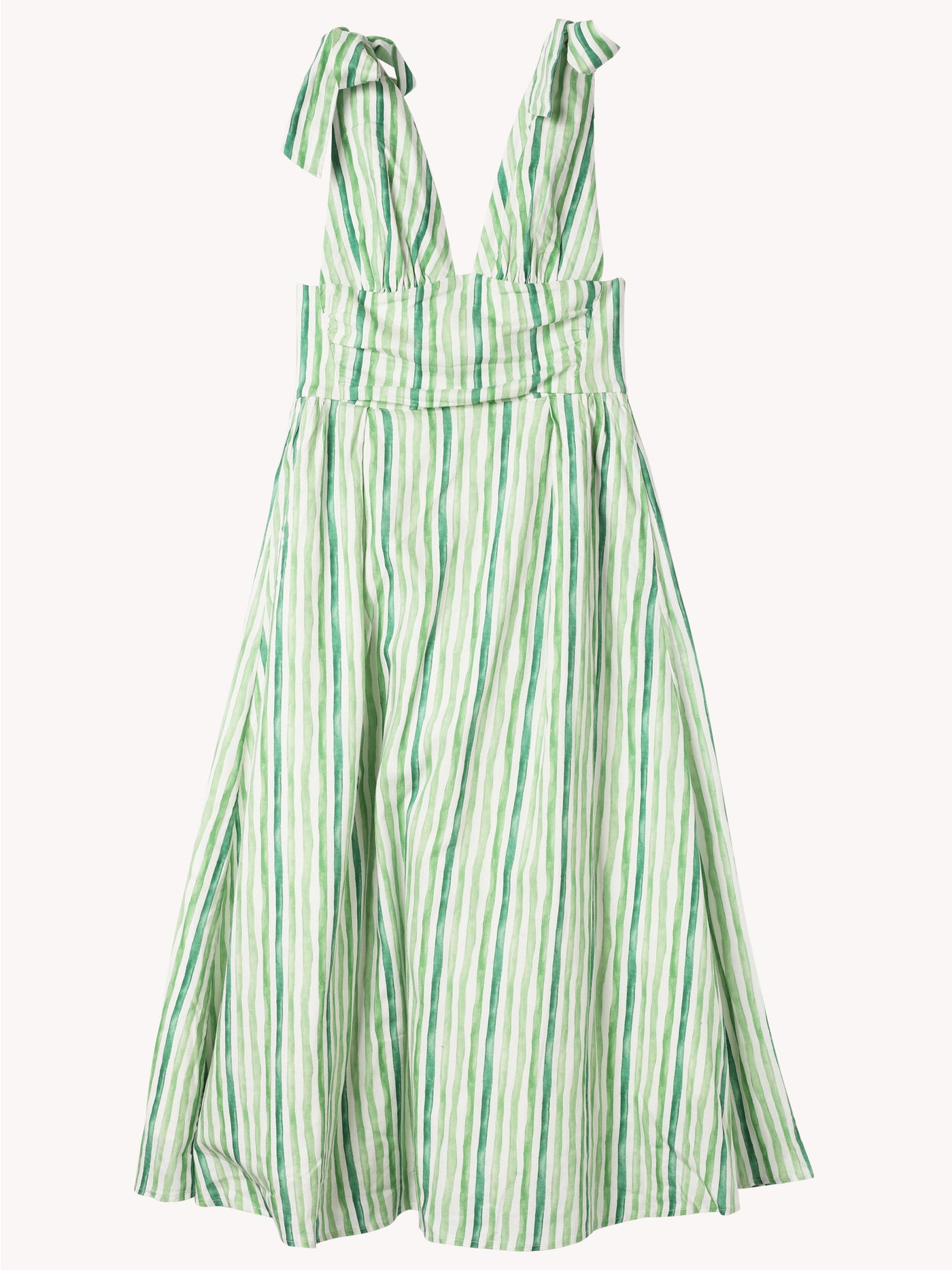 Bow Shoulder Dress in Green