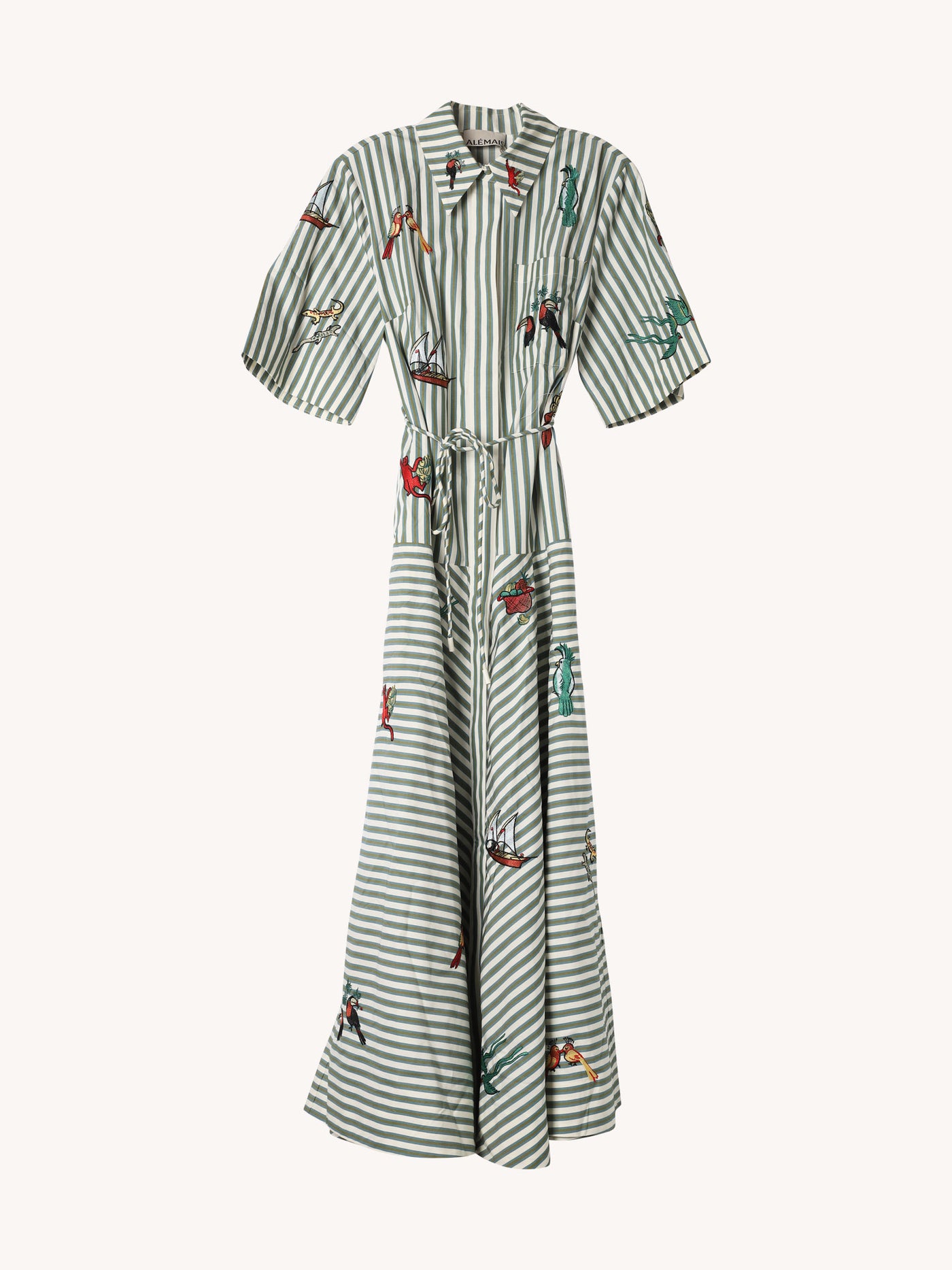 Bisou Embroidered Shirtdress Striped / US8/AU12 Bisou Embroidered Shirtdress Striped / US8/AU12