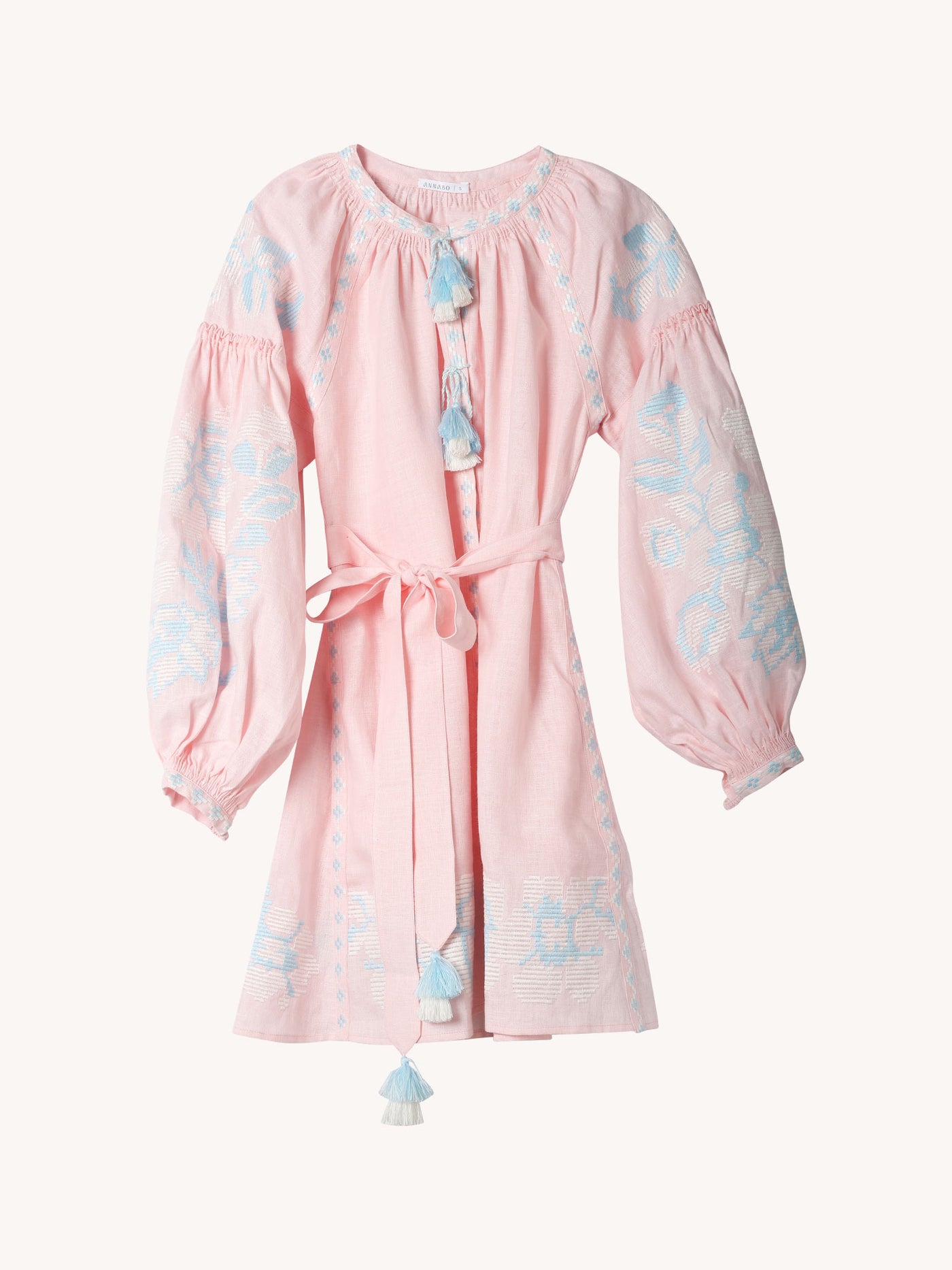 Pixel Rose Mini Dress, Light Pink / S | AnnaBo