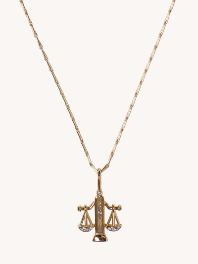 SMALL LIBRA ZODIAC NECKLACE