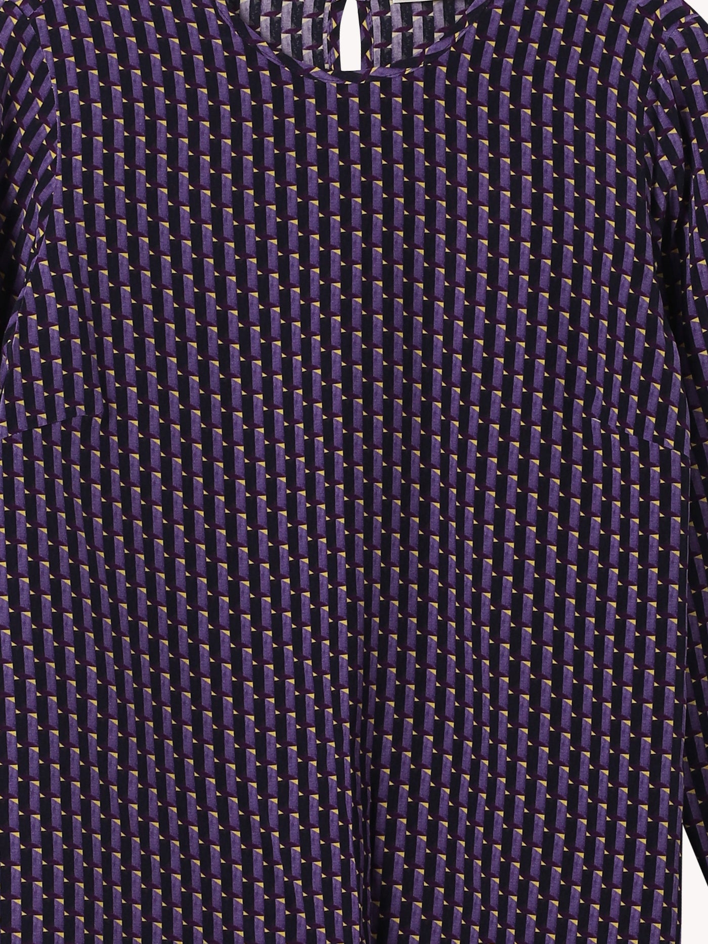 DARK LILAC SILK LONG SLEEVE BLOUSE