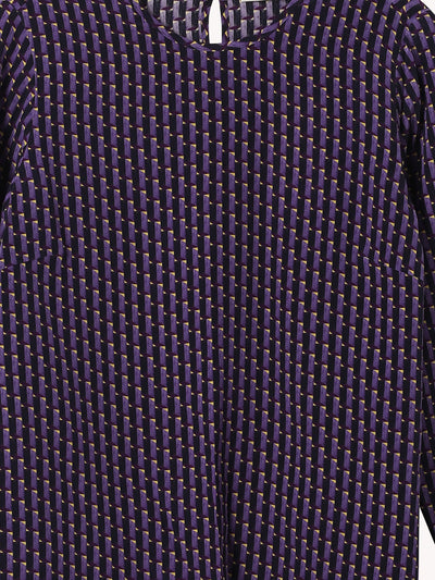 DARK LILAC SILK LONG SLEEVE BLOUSE