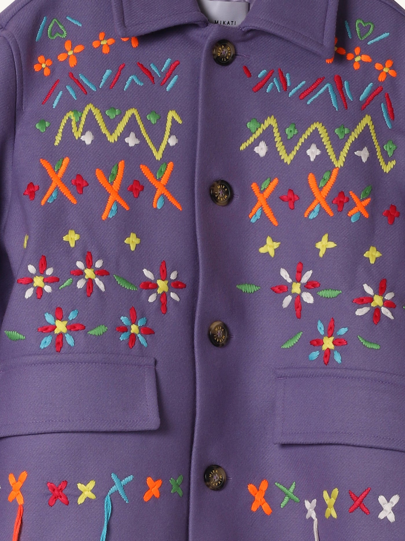 Embroidered Fair Isle Coat
