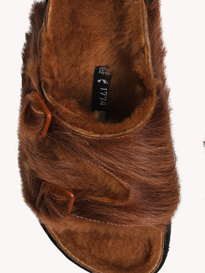 Zurich Pony Shearling Sandal