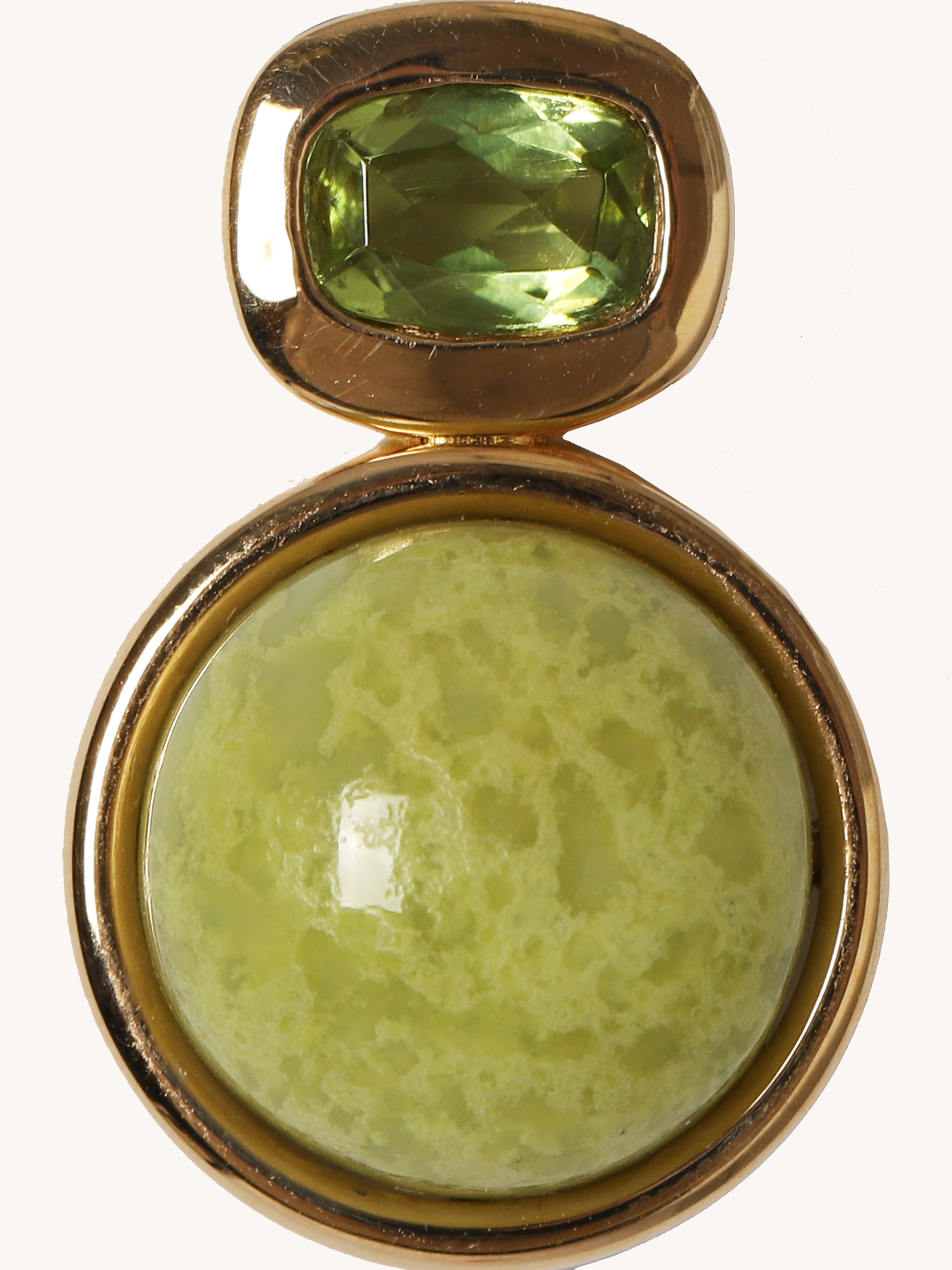 Opal Marker Earrings in Peridot & Brazilian Opal