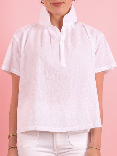 Seersucker Mini Red Cross Shirt