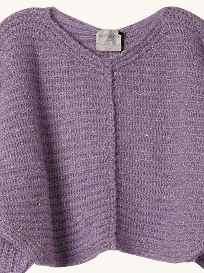 Lurex Chenille Poncho Sweater