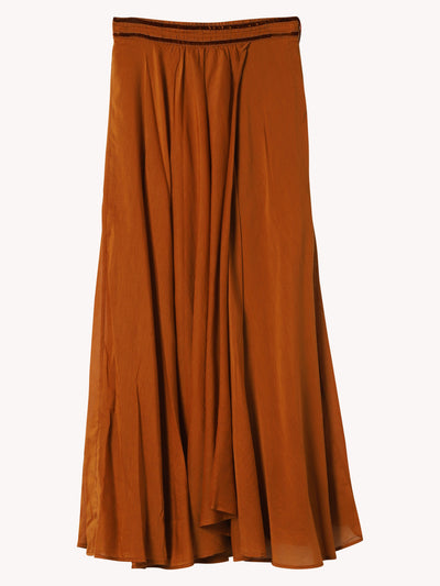COTTON & SILK VOILE LONG SKIRT