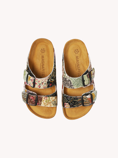 Patchwork Sandal in Brown