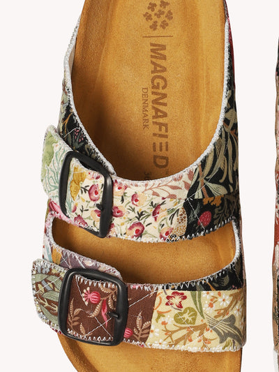 Patchwork Sandal in Brown