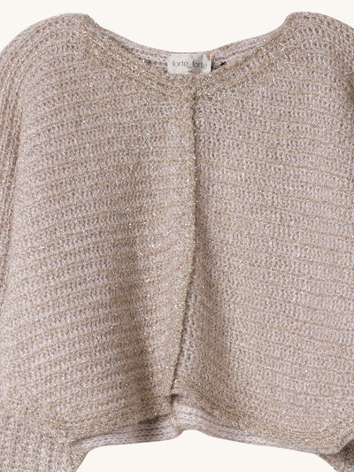 Lurex Chenille Poncho Sweater