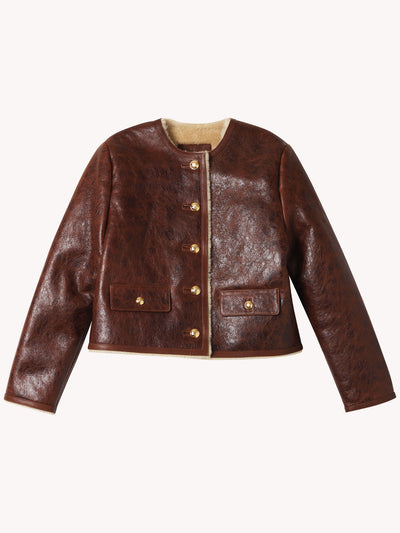 ZANIE SHORT SHEARLING COAT