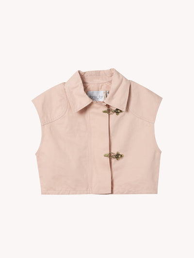 CHIC COTTON LINEN HOOK VEST