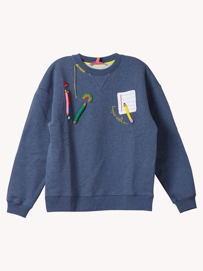Crochet School Patch Sweater