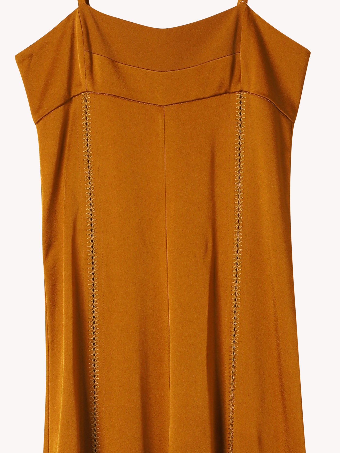 ANVERS SATIN EMBROIDERED SLIP DRESS