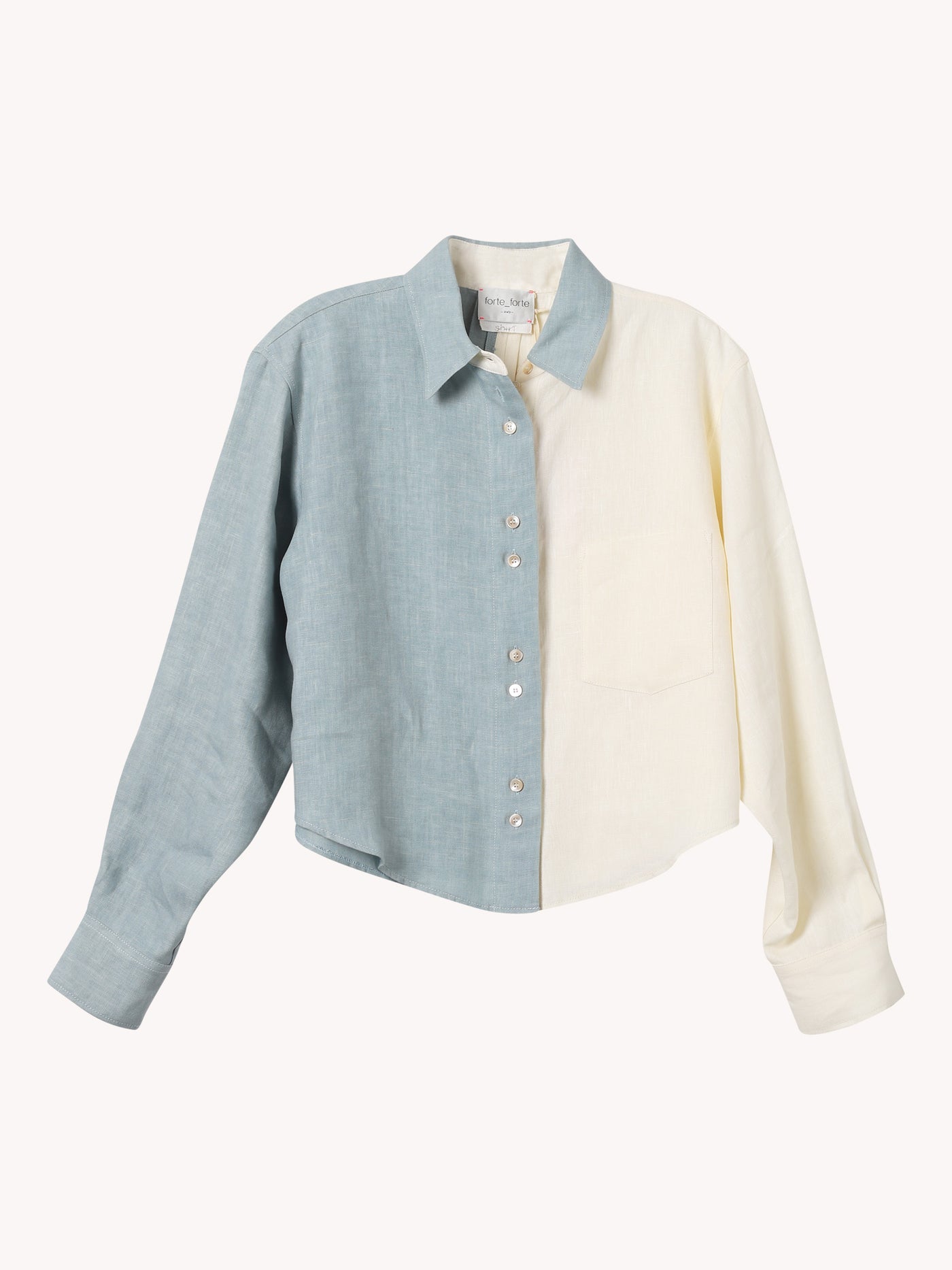 CHIC BLOCK LINEN SHIRT
