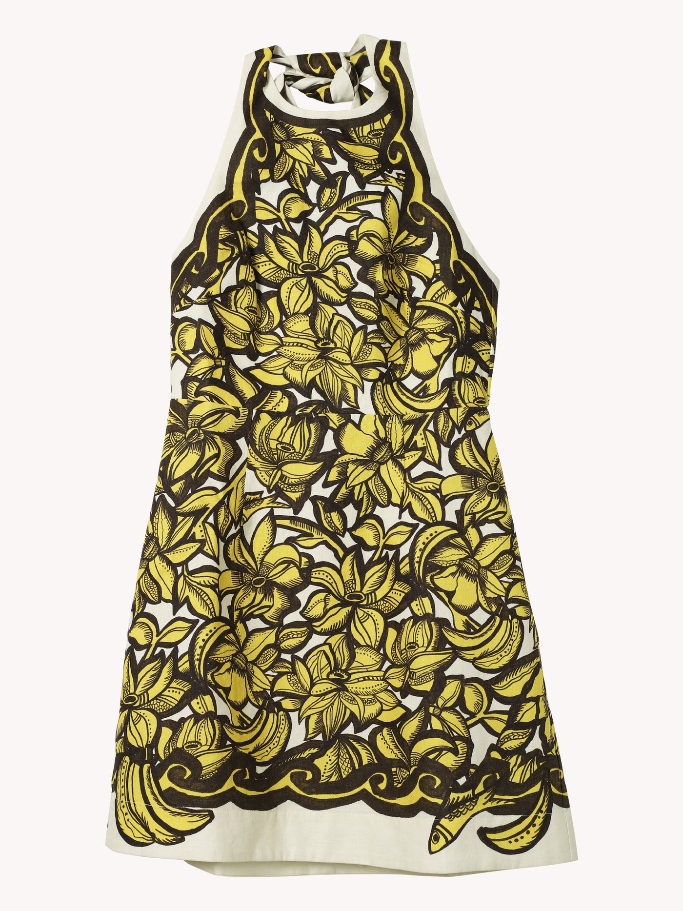 mona mini dress Yellow / US6/AU10 Options:Dark Brown Famous Leather Jackets in 100% cotton pockets::yes