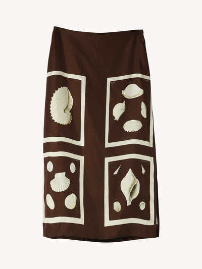 Graphic Shell Slip Skirt