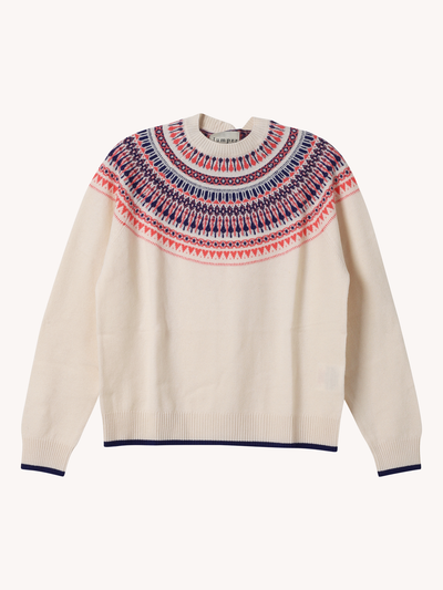Fair Isle Yoke Crew Sweater