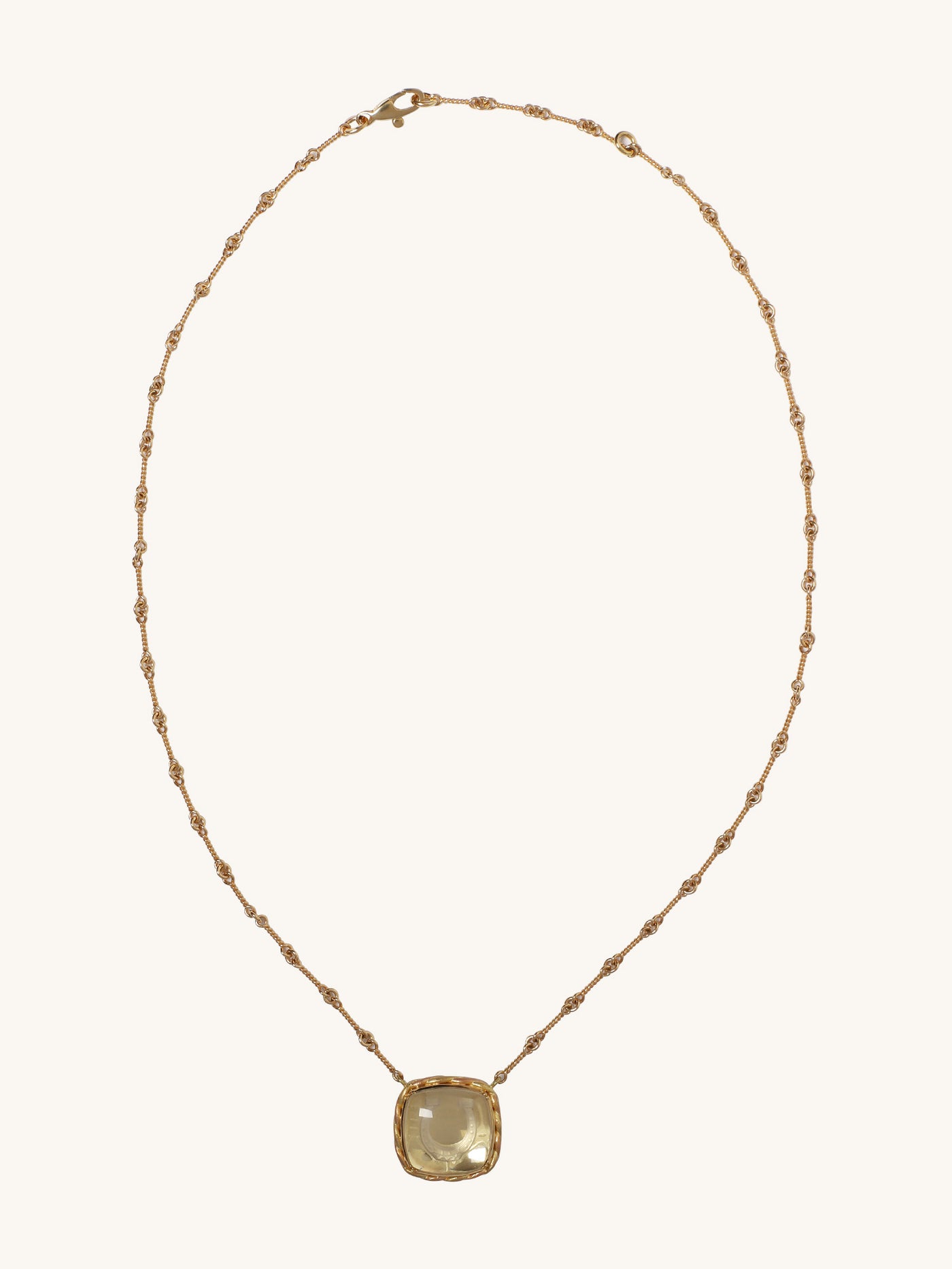 Crystal Quartz Horseshoe Necklace