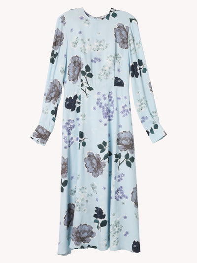 LONG SLEEVE A-LINE MIDI DRESS