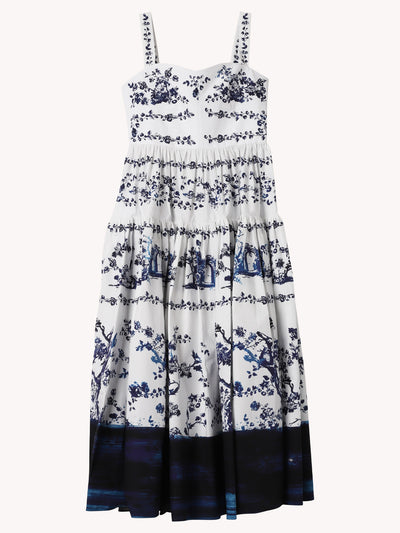 STRAPPY FIT AND FLARE MIDI DRESS