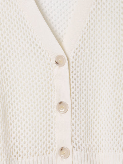 V Cardigan in Fleur De Sel