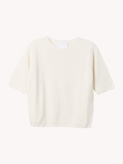 Fine Cotton Elbow Sleeve Top