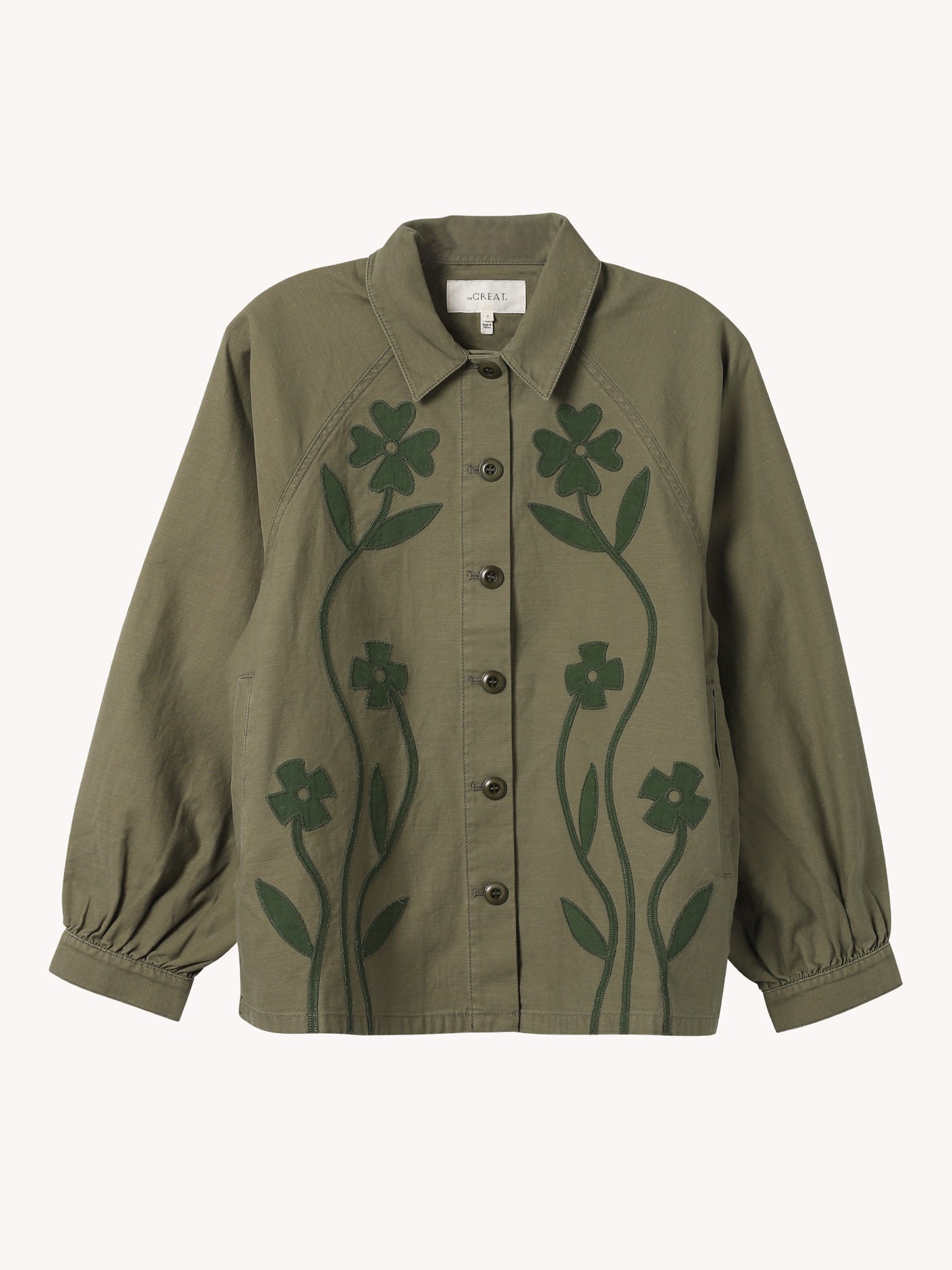 Floral Applique Commodore Jacket