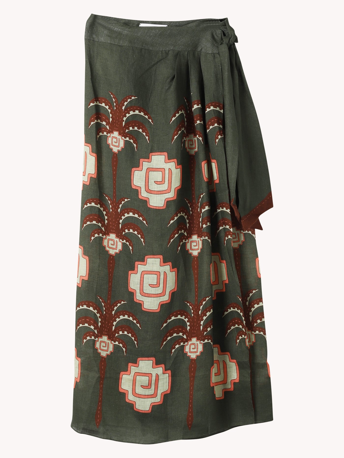 Green Amazon Echoes Wrap Skirt