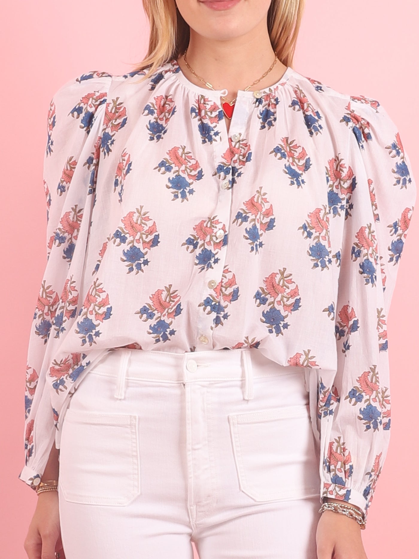 HARTFORD CASSIE FLOWER PRINT SHIRT AXCS525 - Annabel's Too