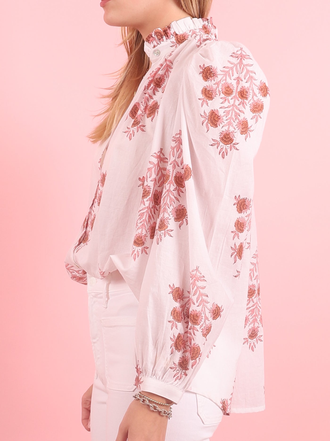 Annabel Pink Dahlia Blouse