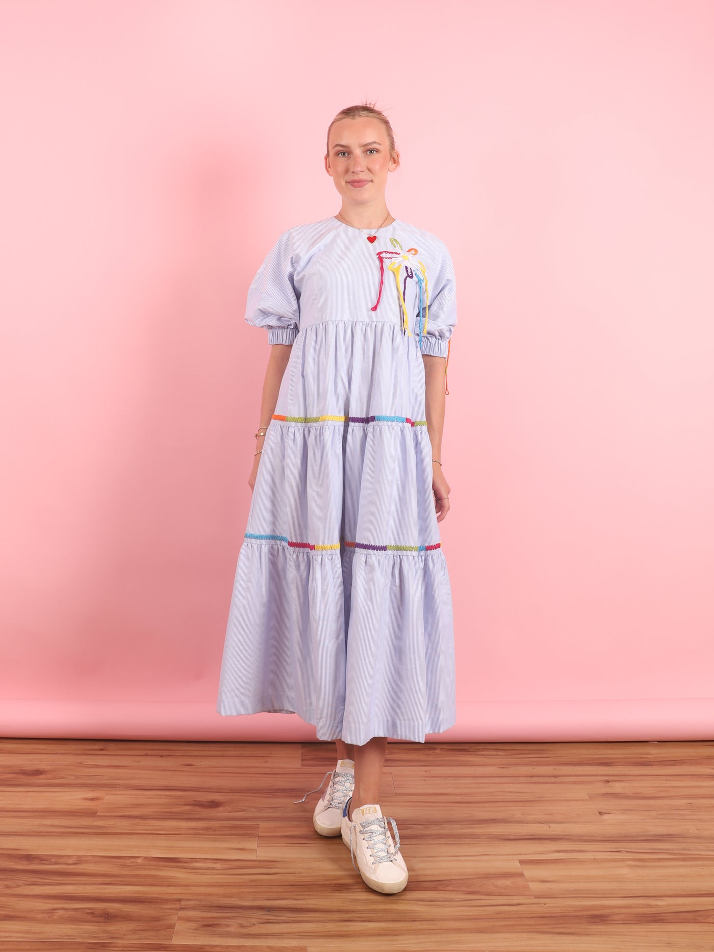 Embroidered Flower Dress