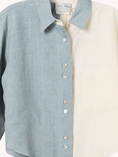 CHIC BLOCK LINEN SHIRT